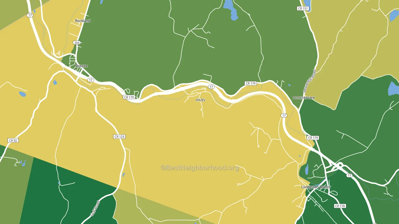 Hazel, NY block-group voter-turnout map