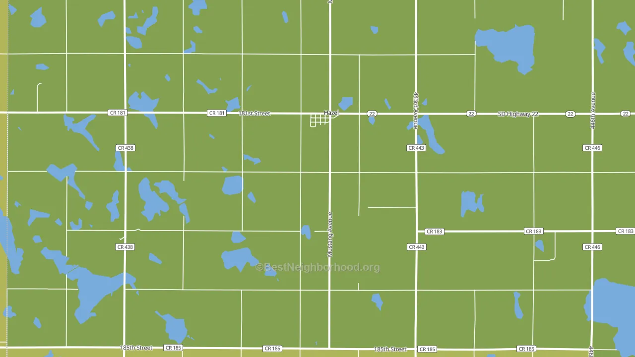Hazel, SD block-group voter-turnout map