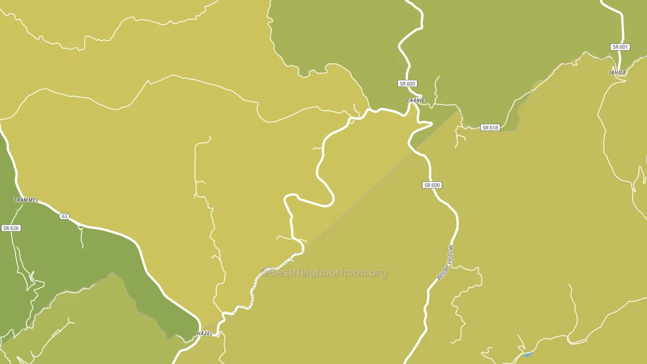 Hazel, VA block-group voter-turnout map