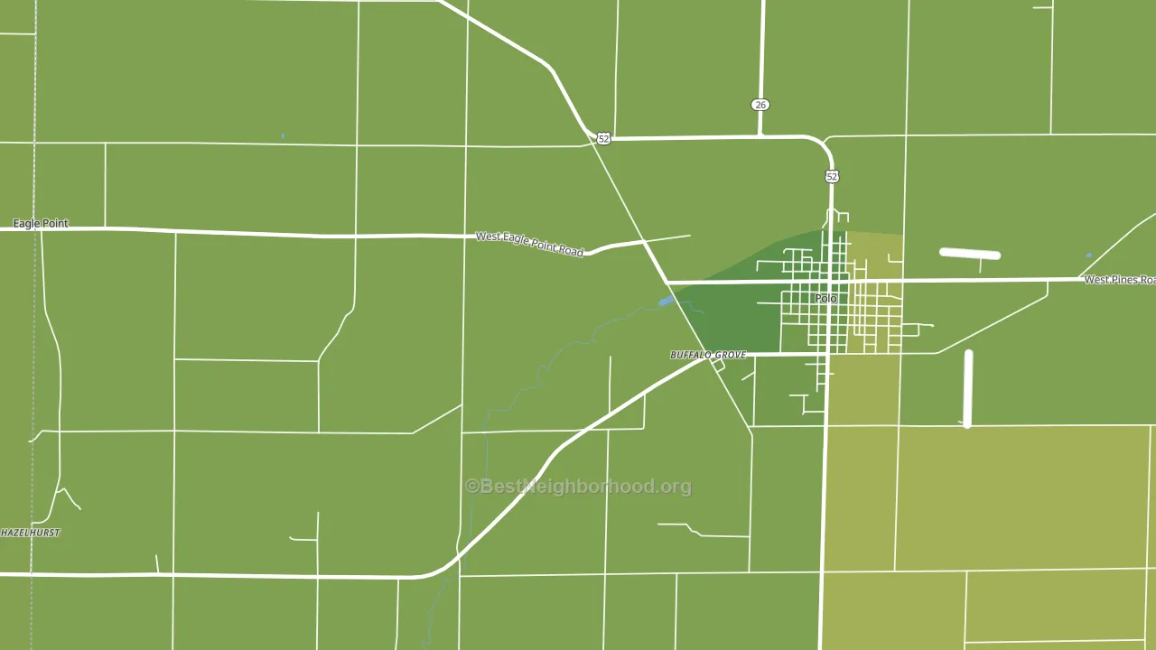 Hazelhurst, IL block-group voter-turnout map