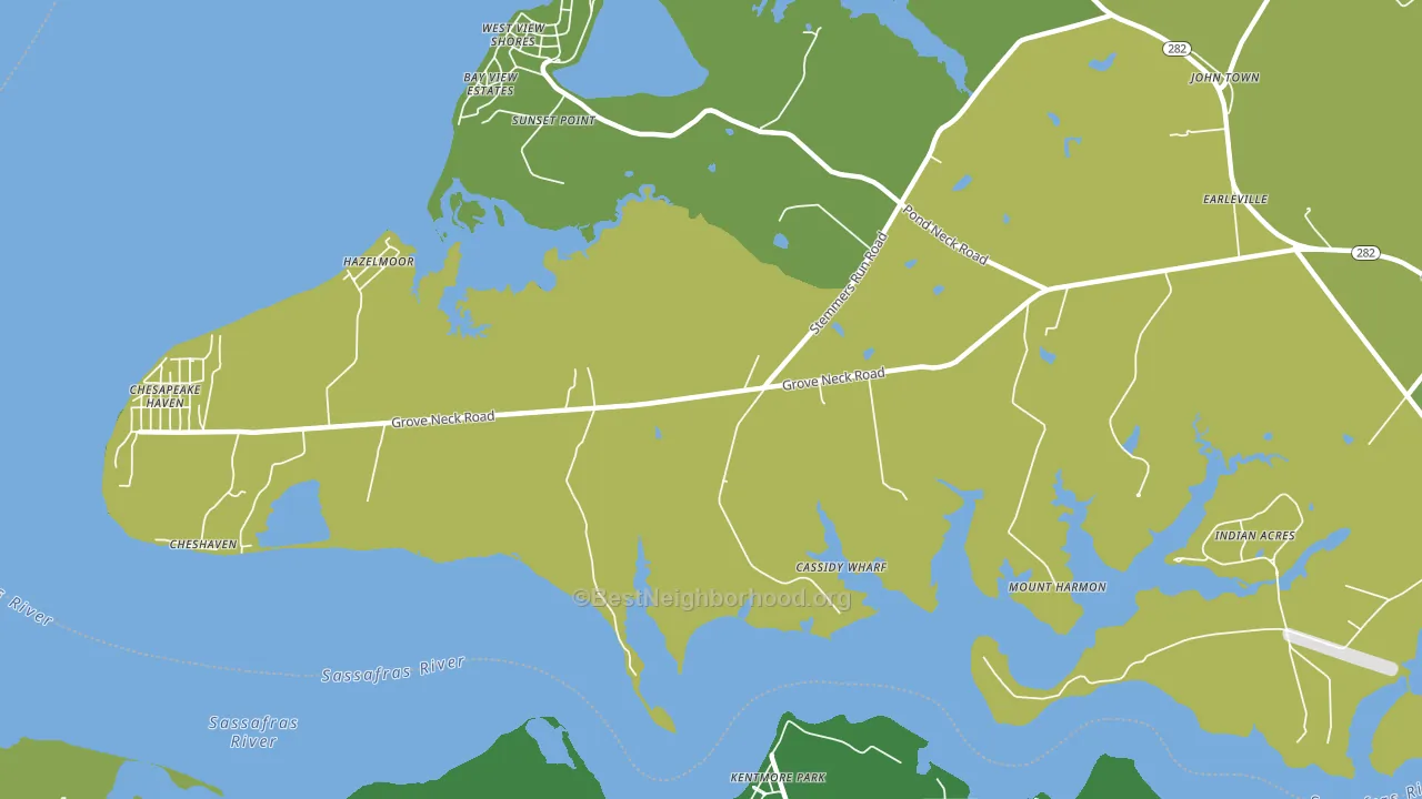 Hazelmoor, MD block-group voter-turnout map