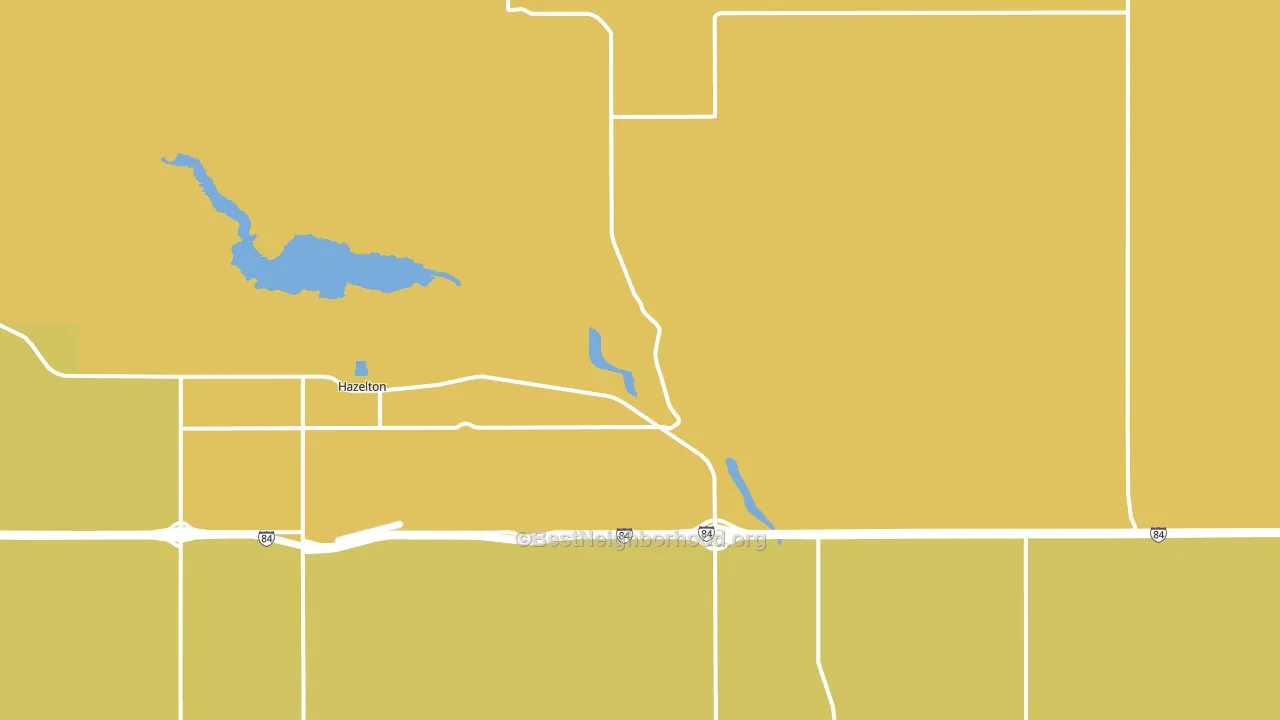 Hazelton, ID block-group voter-turnout map