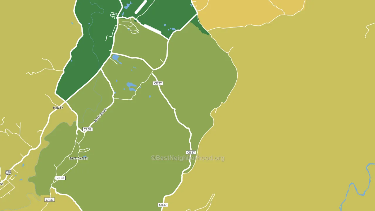 Hazelwood, WV block-group voter-turnout map