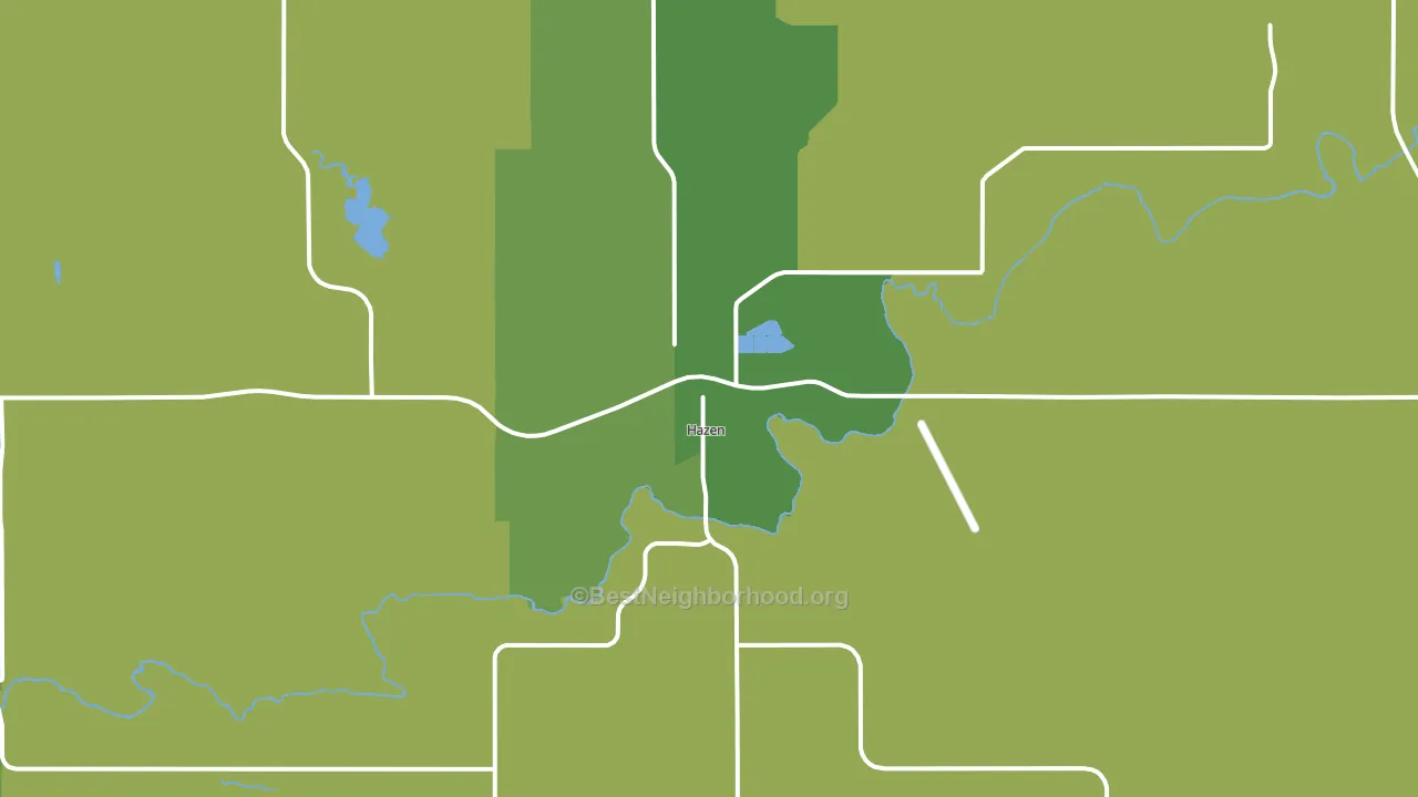 Hazen, ND block-group voter-turnout map