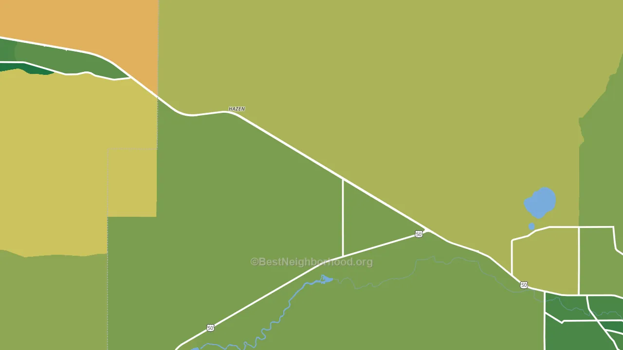 Hazen, NV block-group voter-turnout map