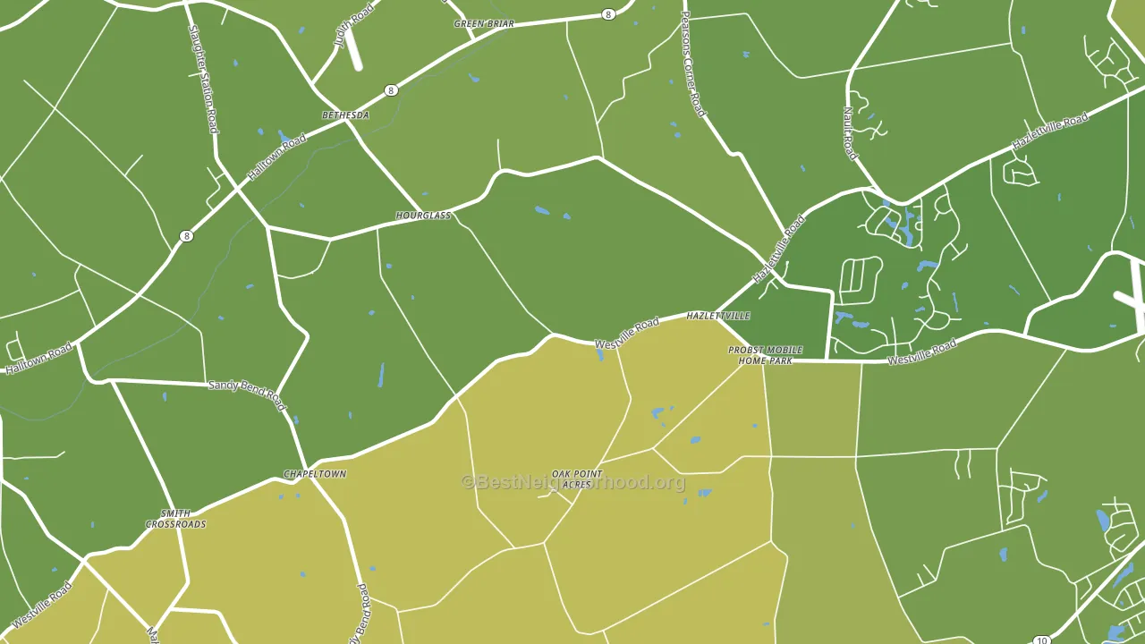 Hazlettville, DE block-group voter-turnout map