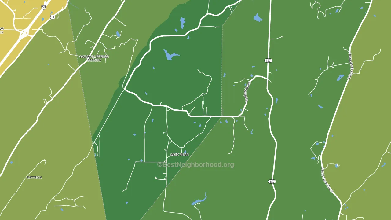 Head River, GA block-group voter-turnout map
