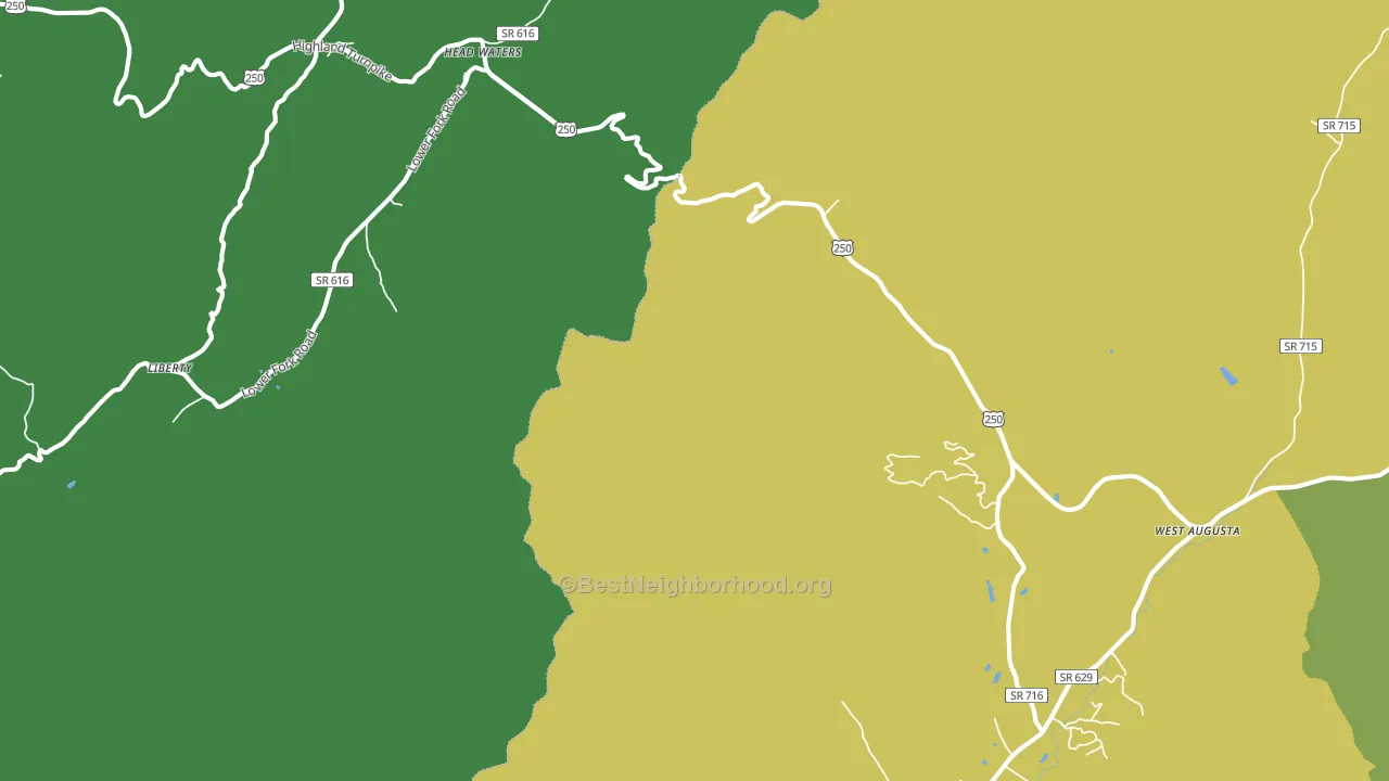 Head Waters, VA block-group voter-turnout map