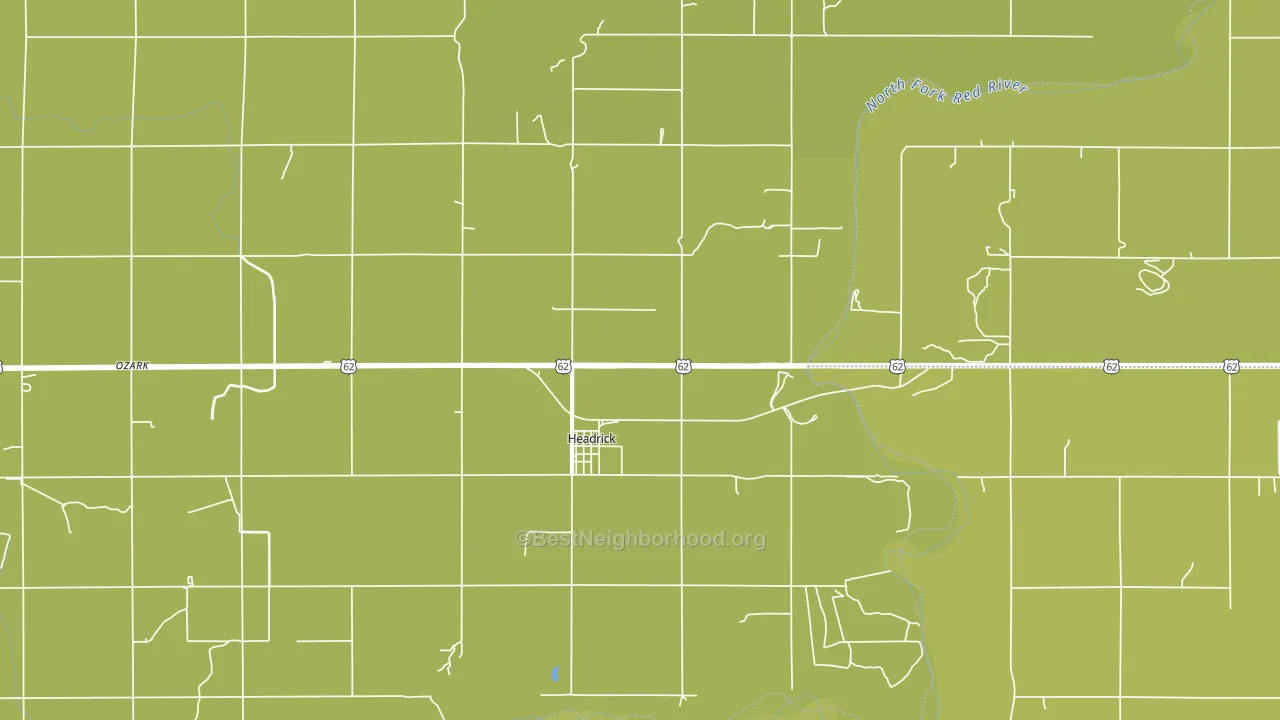 Headrick, OK block-group voter-turnout map