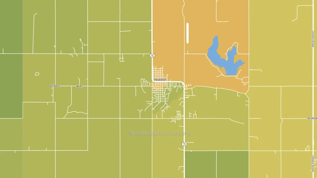 Healdton, OK block-group voter-turnout map