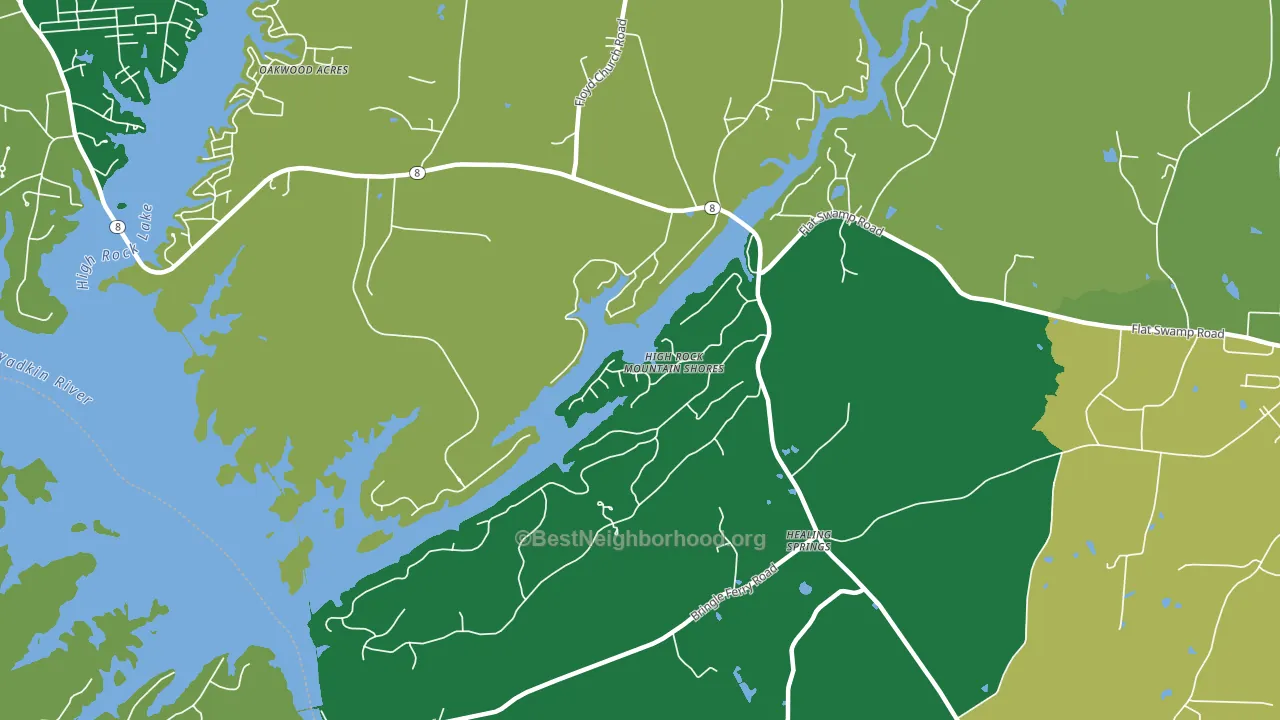 Healing Springs, NC block-group voter-turnout map