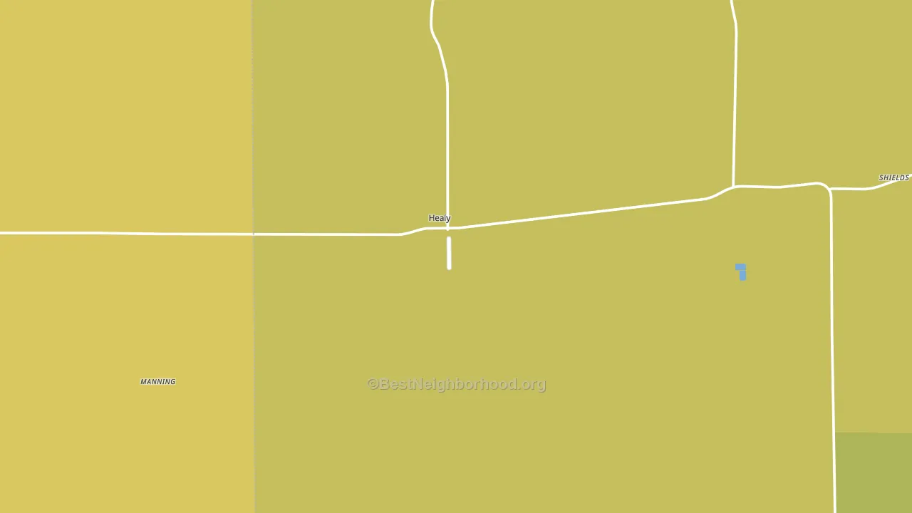 Healy, KS block-group voter-turnout map