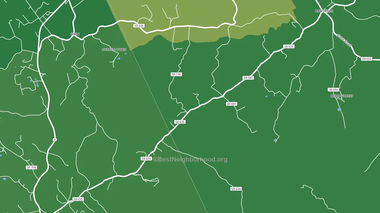Heards, VA block-group voter-turnout map