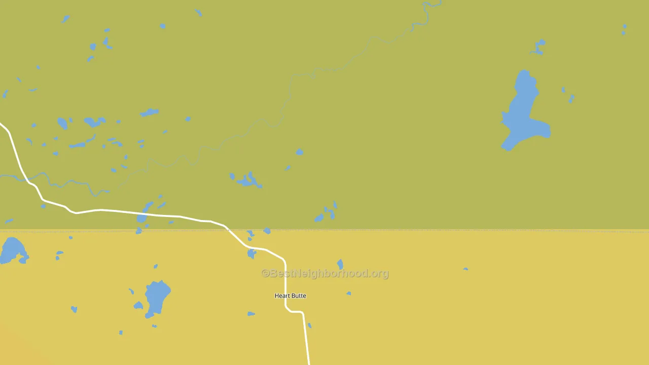 Heart Butte, MT block-group voter-turnout map