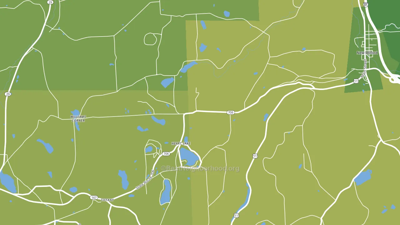 Heart Lake, PA block-group voter-turnout map