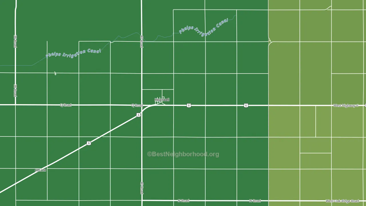 Heartwell, NE block-group voter-turnout map