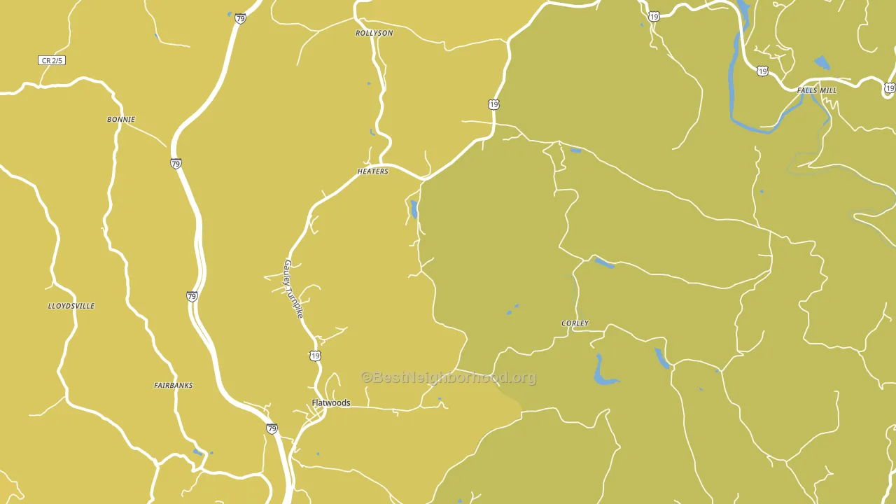 Heaters, WV block-group voter-turnout map