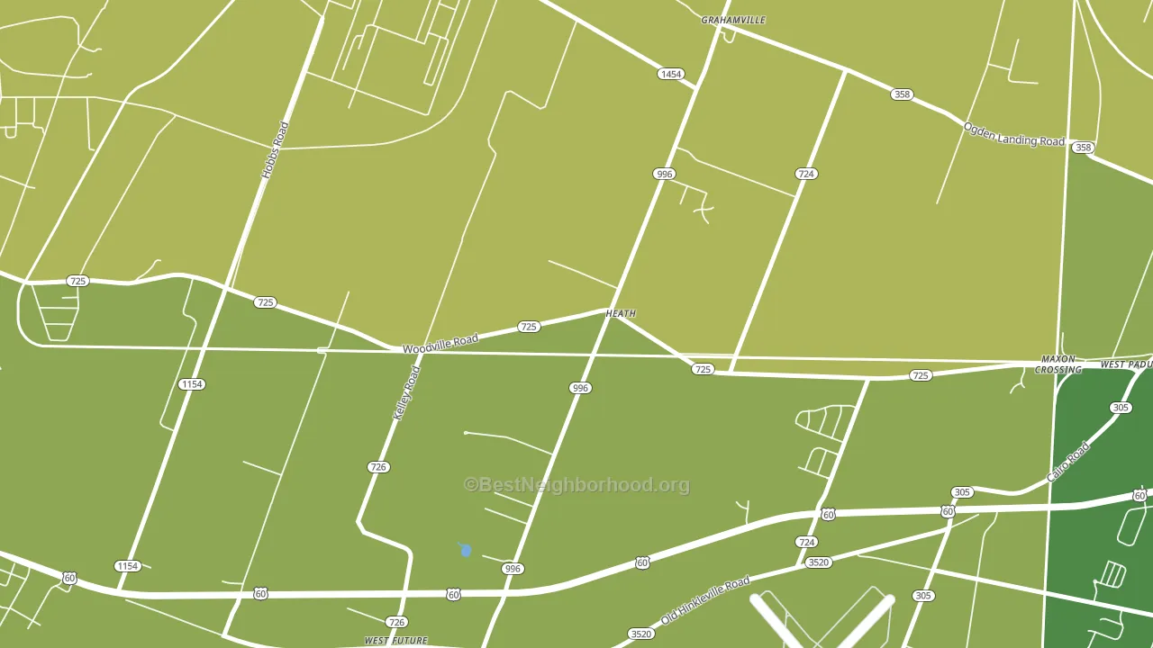 Heath, KY block-group voter-turnout map