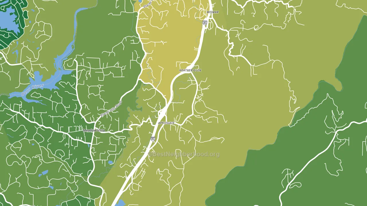Heather Glen, CA block-group voter-turnout map