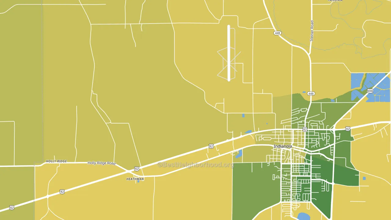 Heathman, MS block-group voter-turnout map