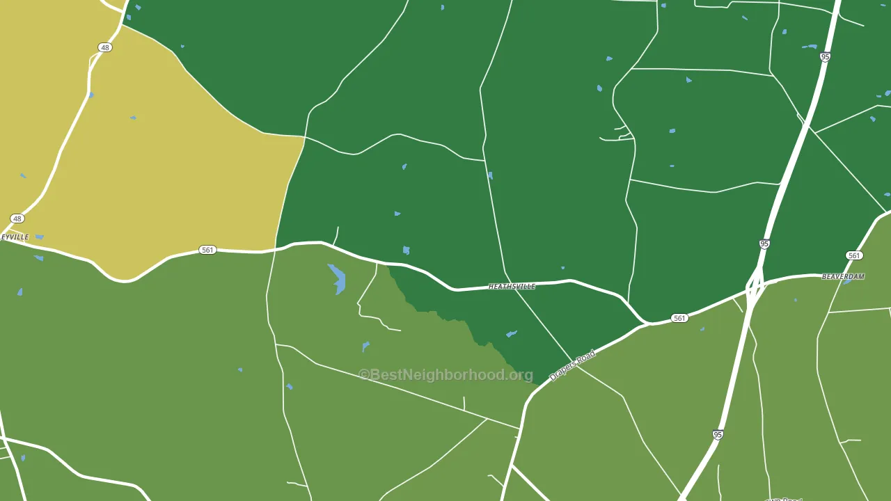 Heathsville, NC block-group voter-turnout map