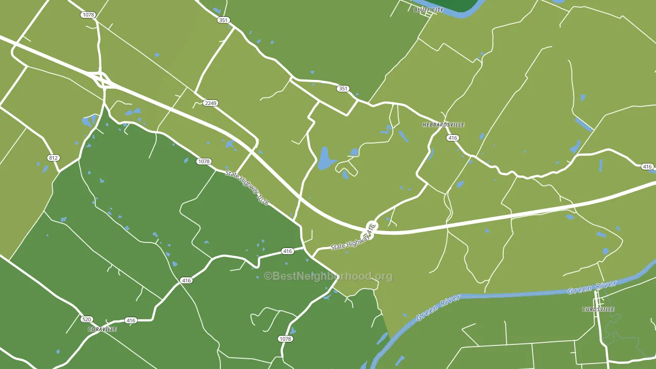 Hebbardsville, KY block-group voter-turnout map