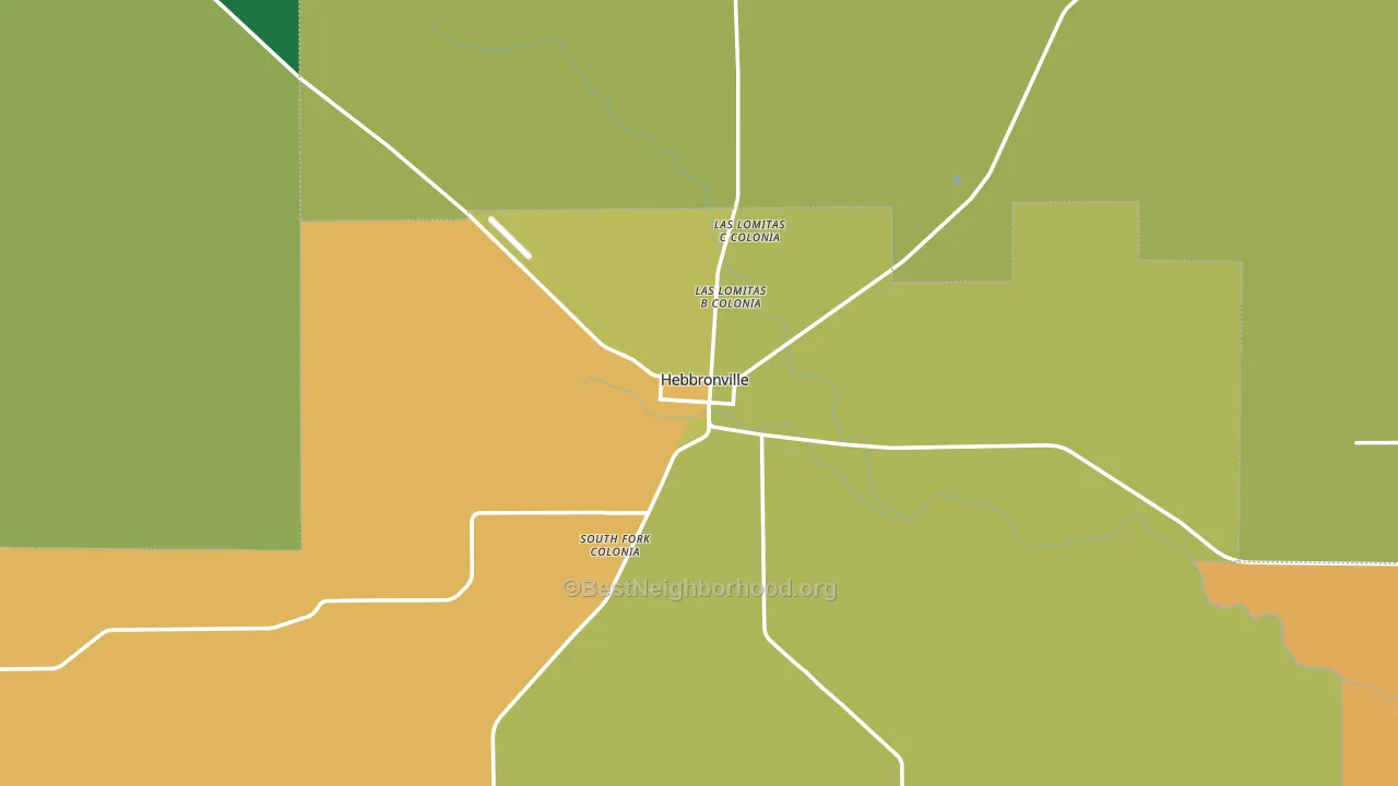 Hebbronville, TX block-group voter-turnout map