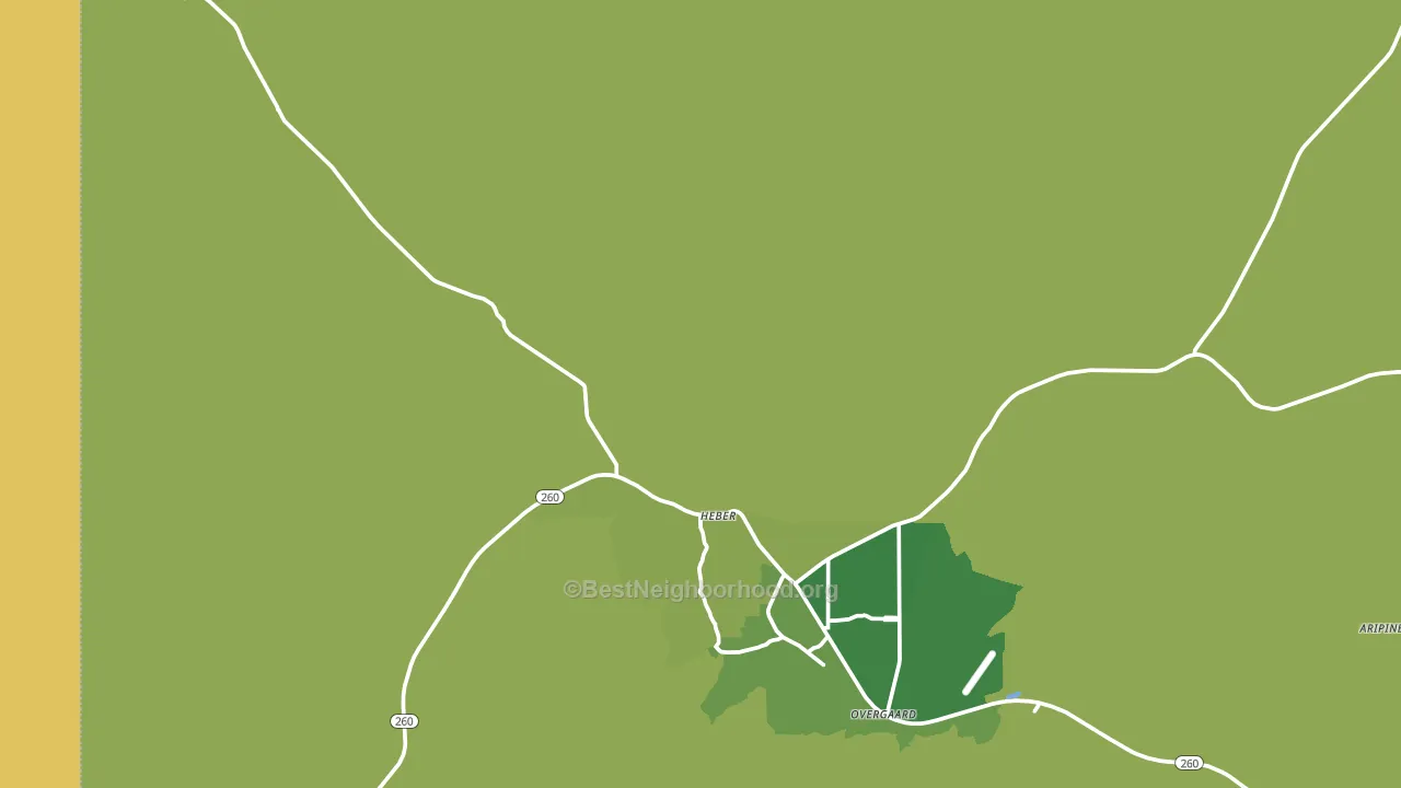 Heber, AZ block-group voter-turnout map
