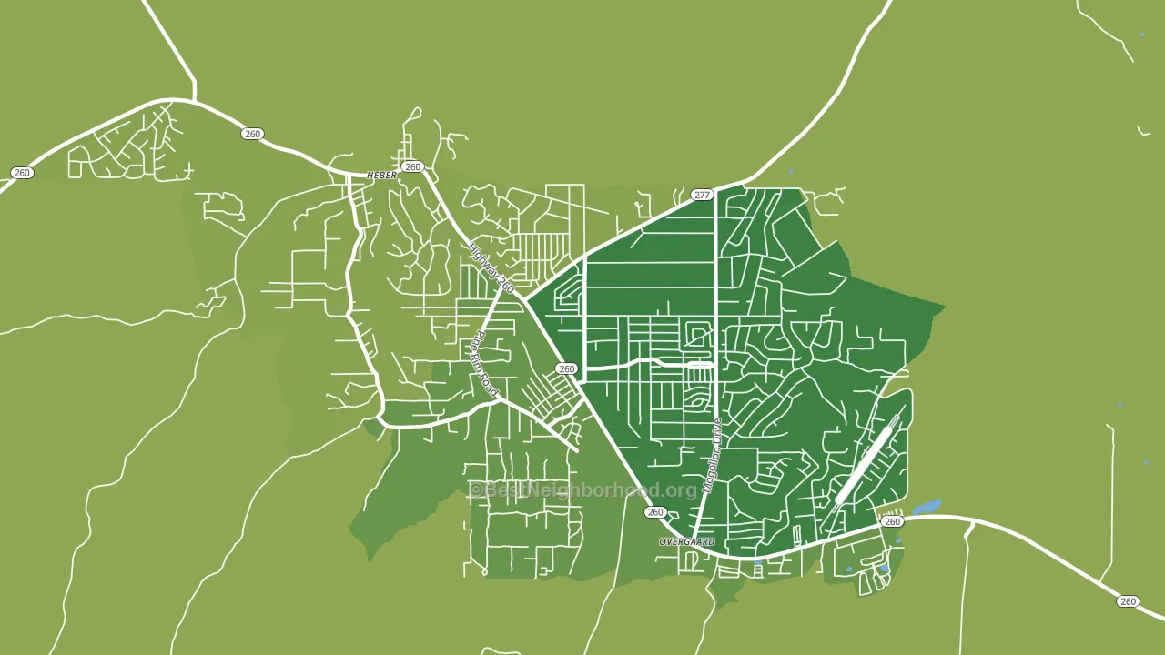 Heber-Overgaard, AZ block-group voter-turnout map