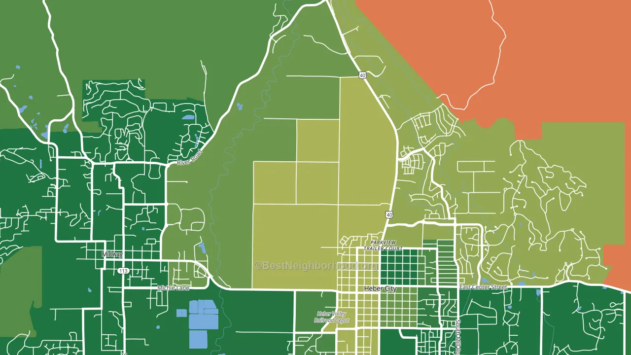 Heber, UT block-group voter-turnout map