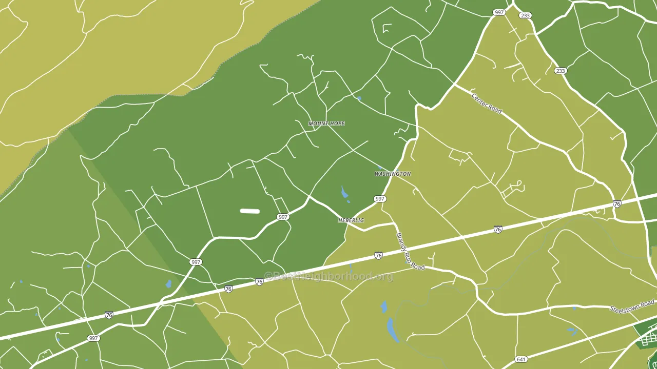 Heberlig, PA block-group voter-turnout map