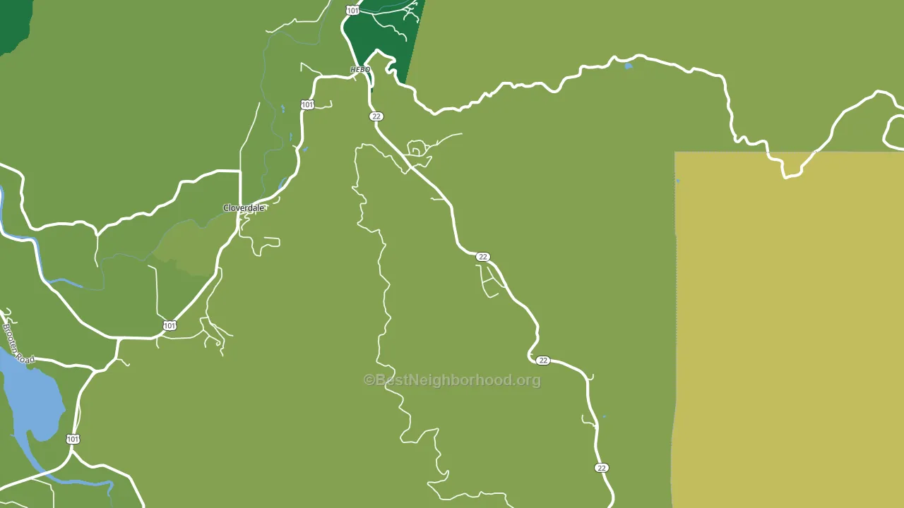 Hebo, OR block-group voter-turnout map