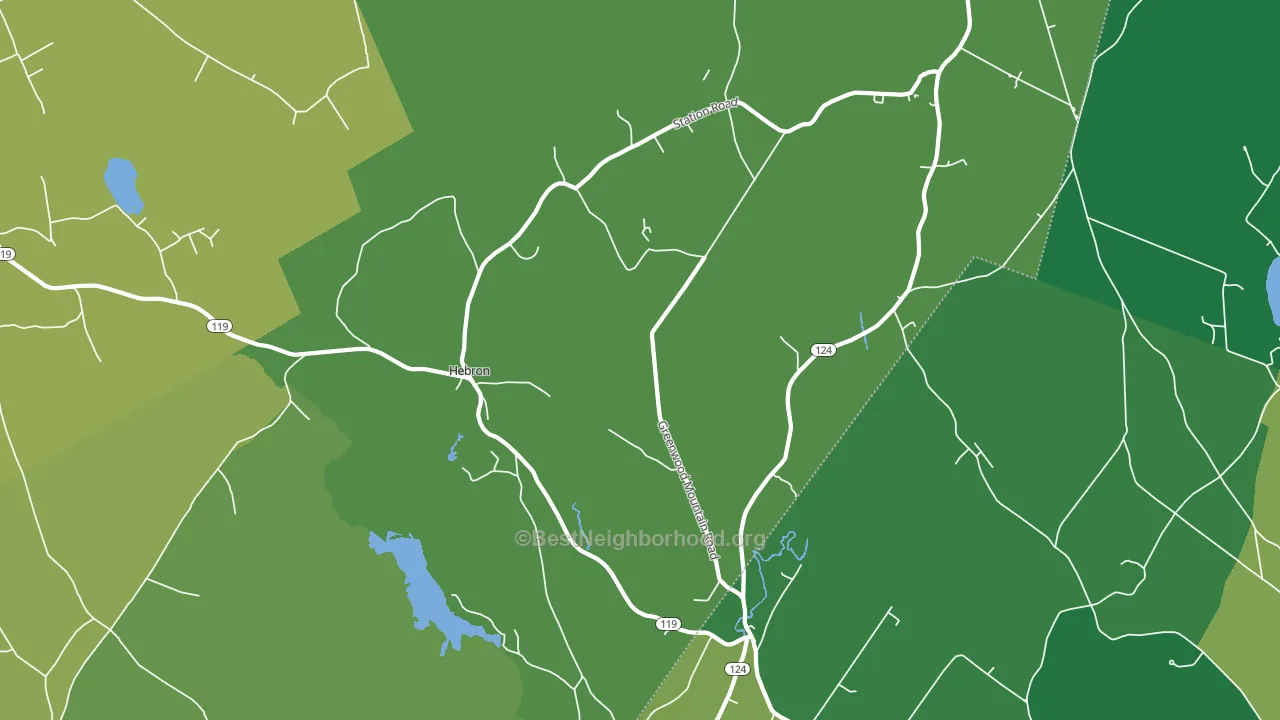 Hebron, ME block-group voter-turnout map