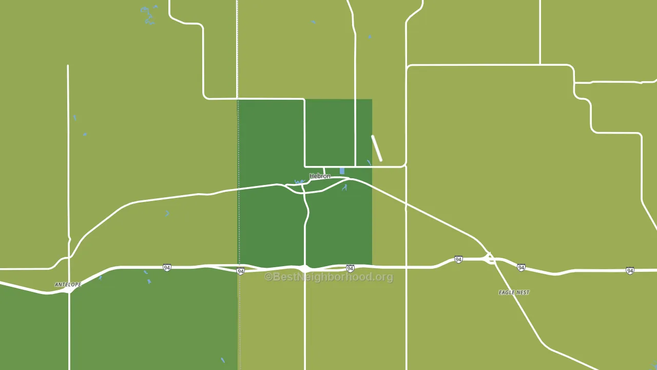 Hebron, ND block-group voter-turnout map