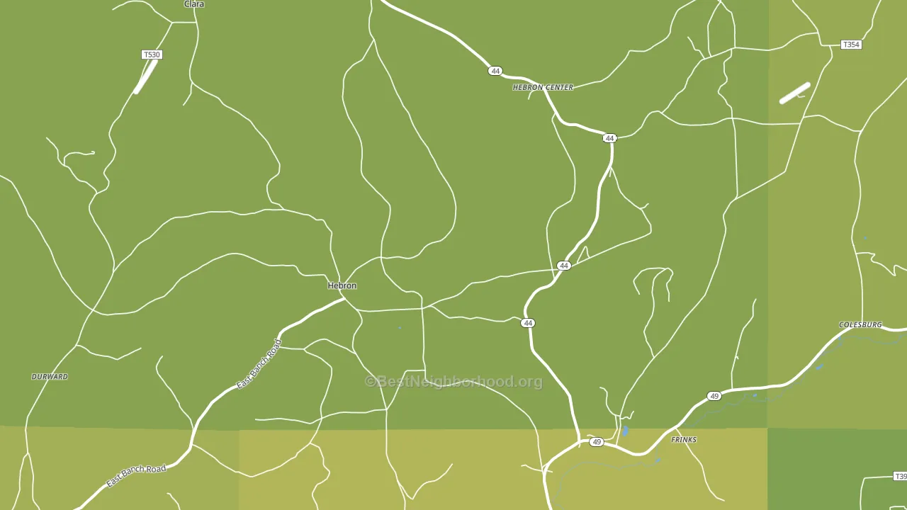 Hebron, PA block-group voter-turnout map