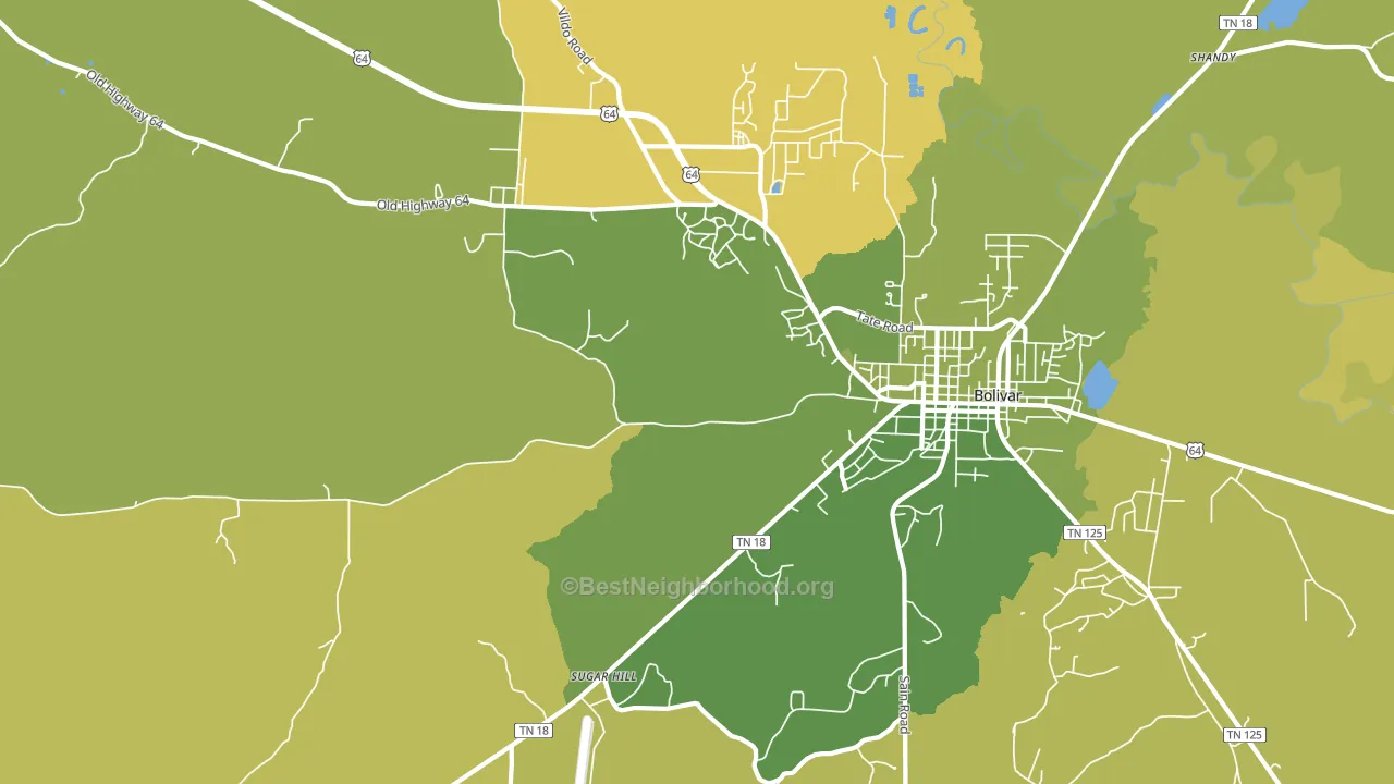 Hebron, TN block-group voter-turnout map