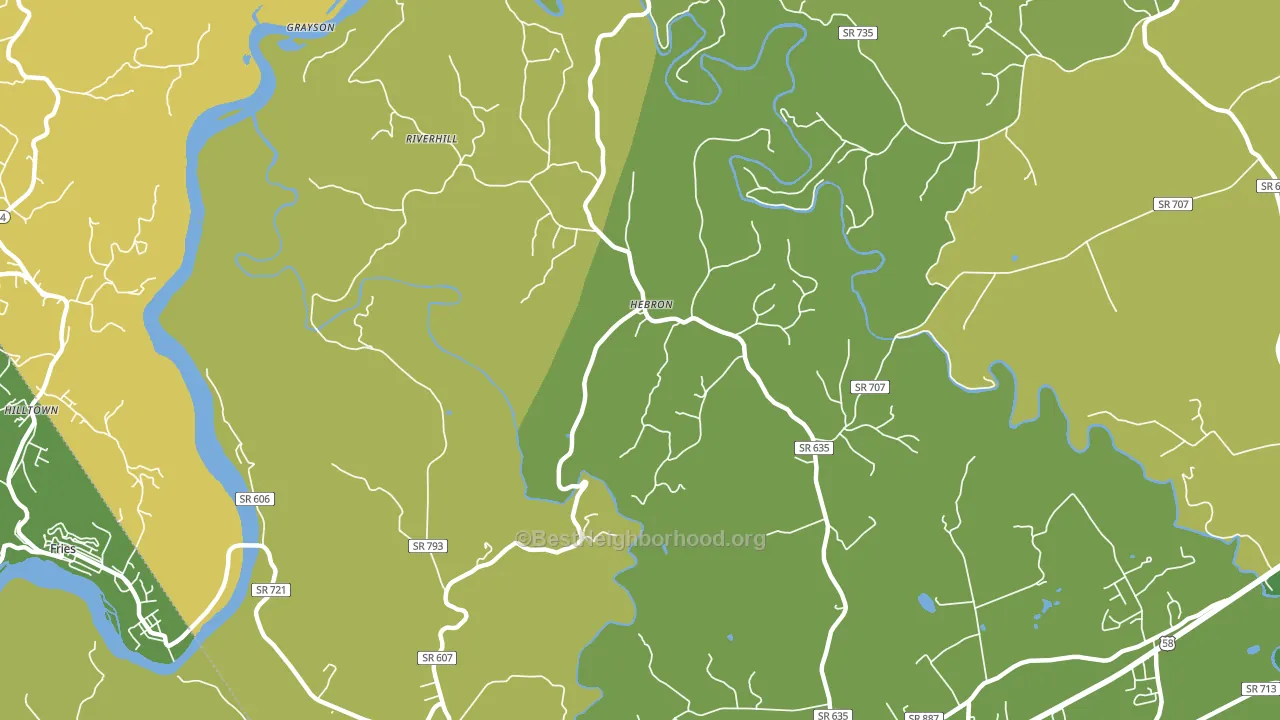 Hebron, VA block-group voter-turnout map