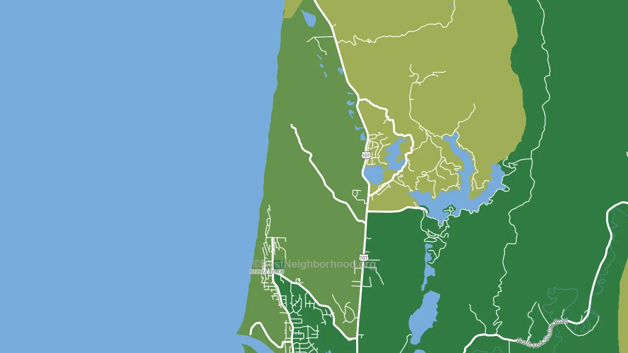 Heceta Beach, OR block-group voter-turnout map