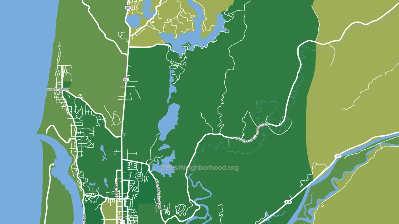 Heceta Junction, OR block-group voter-turnout map