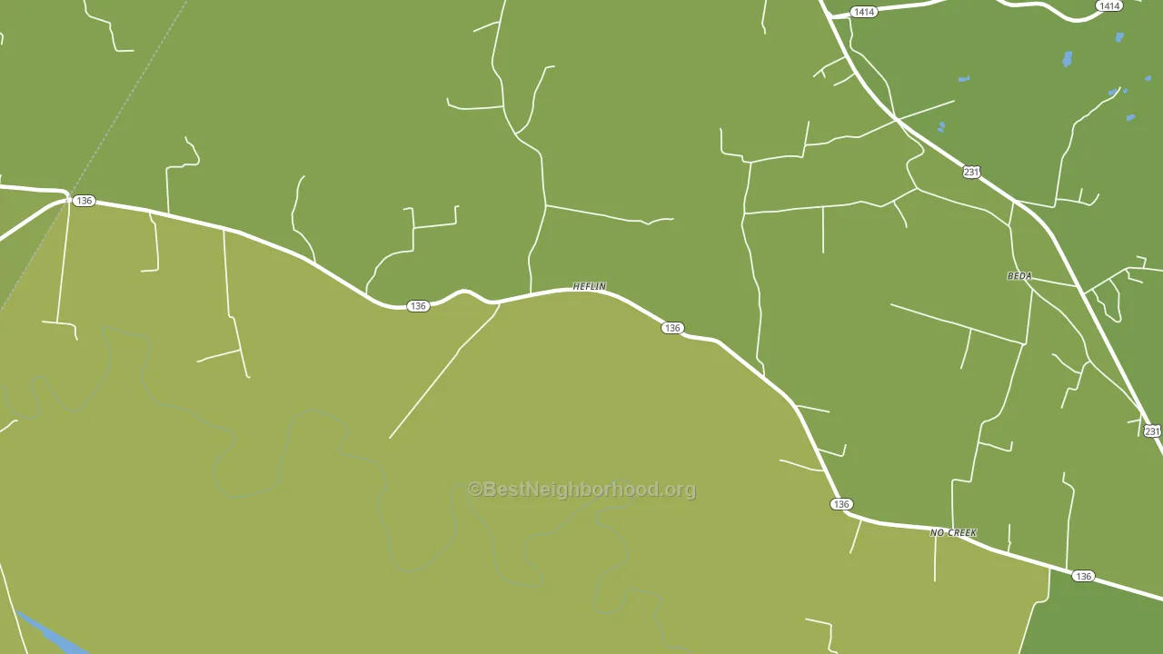 Heflin, KY block-group voter-turnout map