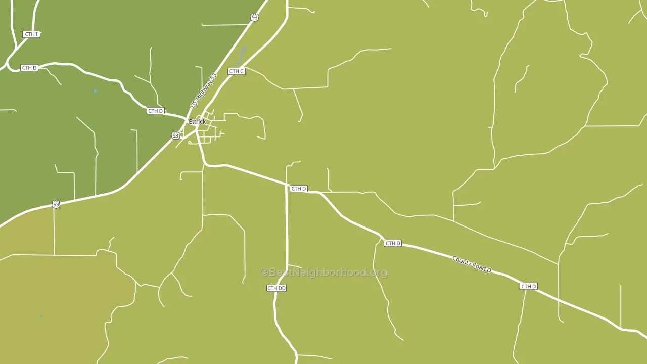 Hegg, WI block-group voter-turnout map