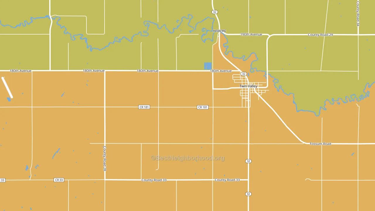 Heiberg, MN block-group voter-turnout map