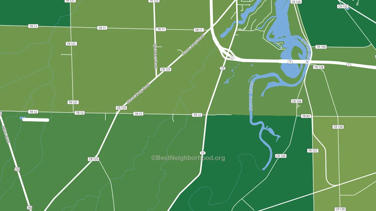 Heidelberg Beach, OH block-group voter-turnout map