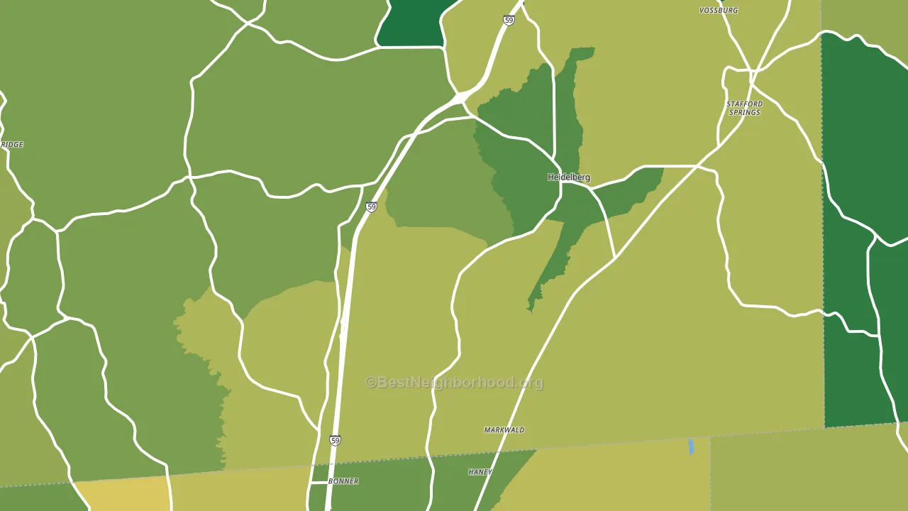 Heidelberg, MS block-group voter-turnout map