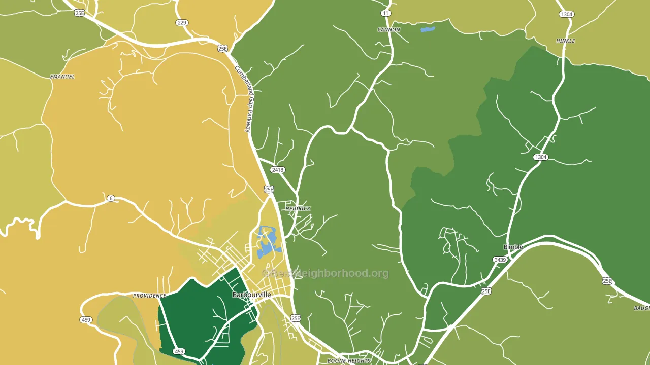 Heidrick, KY block-group voter-turnout map