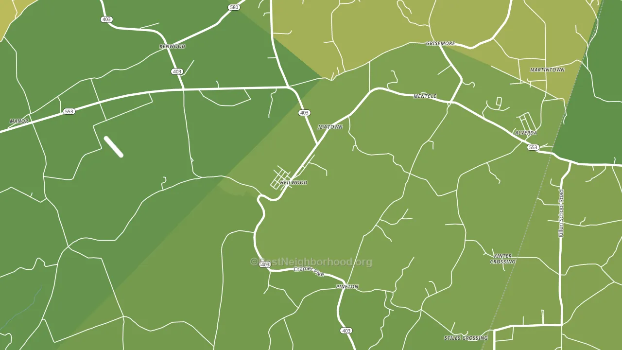 Heilwood, PA block-group voter-turnout map