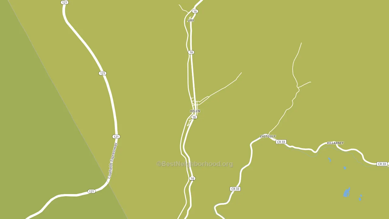 Helen, WV block-group voter-turnout map