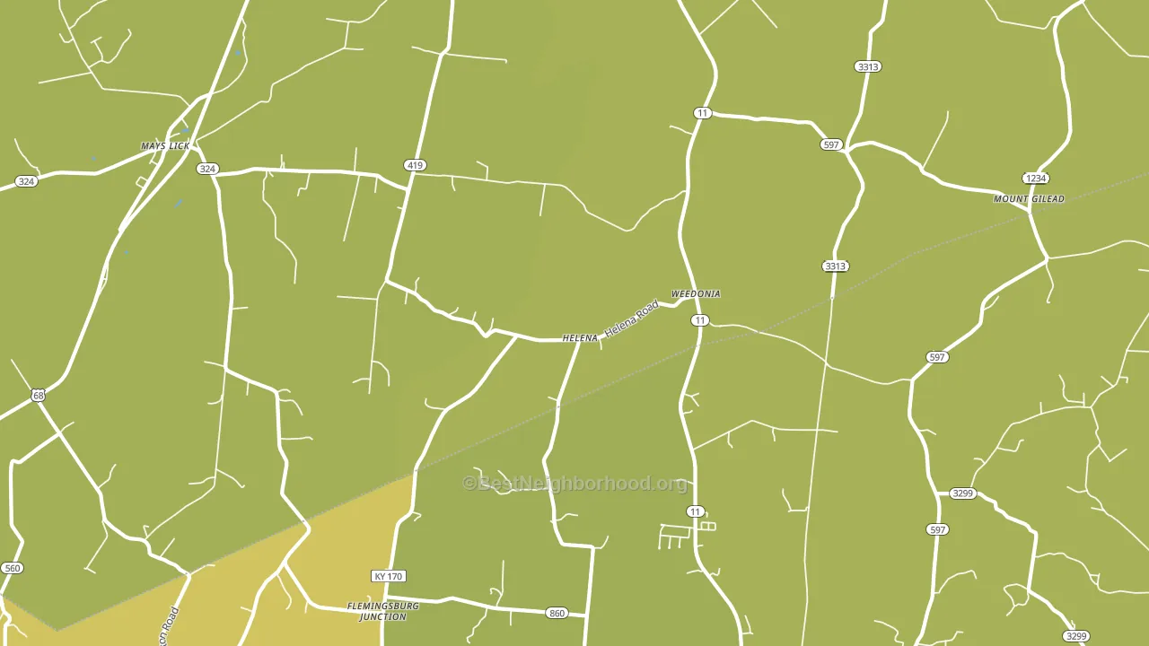 Helena, KY block-group voter-turnout map