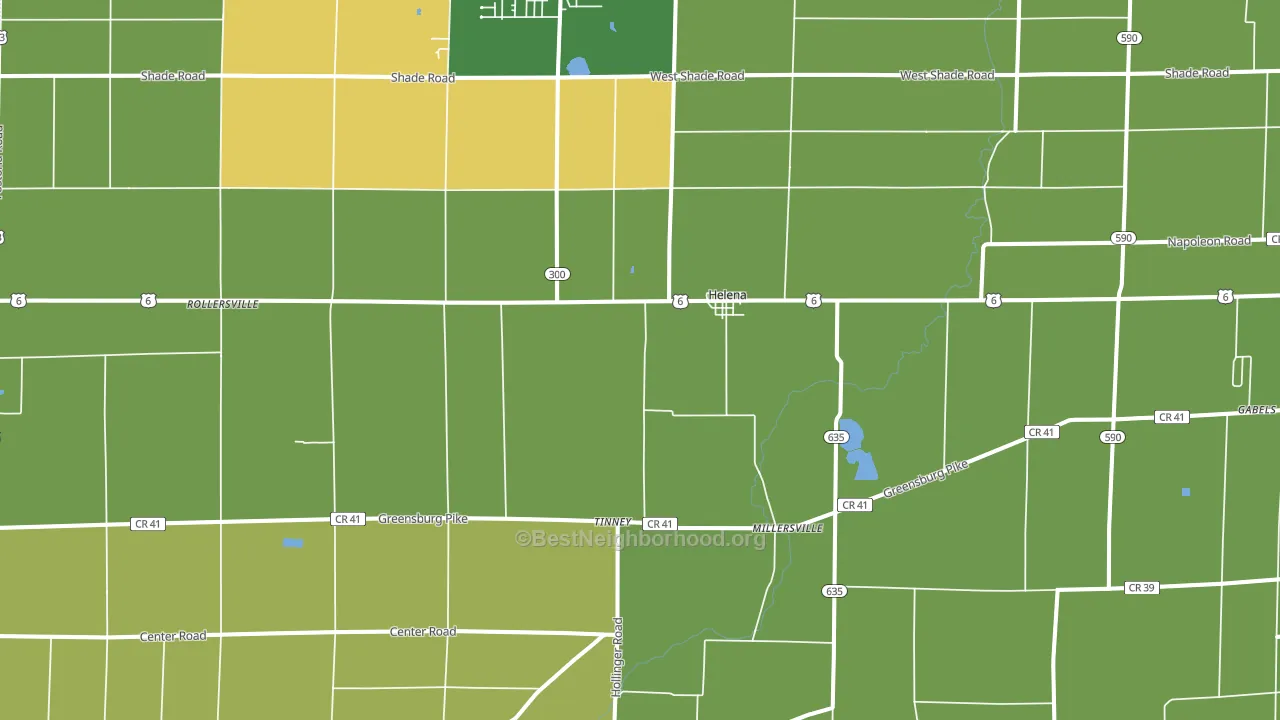 Helena, OH block-group voter-turnout map
