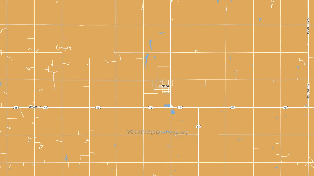Helena, OK block-group voter-turnout map